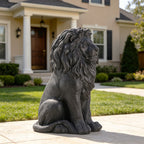 Elegant Sitting Lion Statue