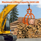 28-Inch Log Lifting Tongs with 4-Claw Heavy Duty Design