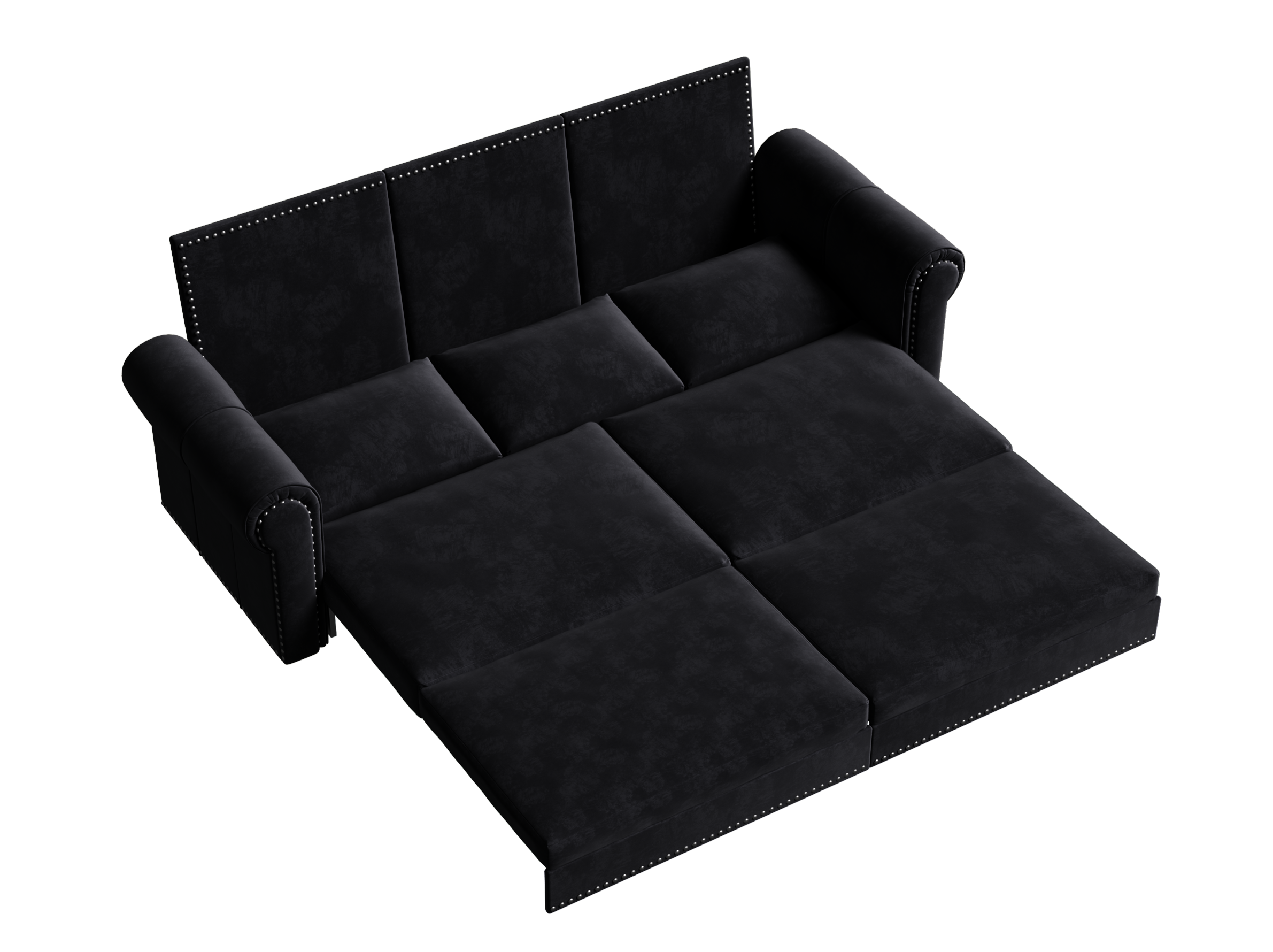 Chesterfield Sofa Bed – 3-in-1 Velvet Convertible Sleeper