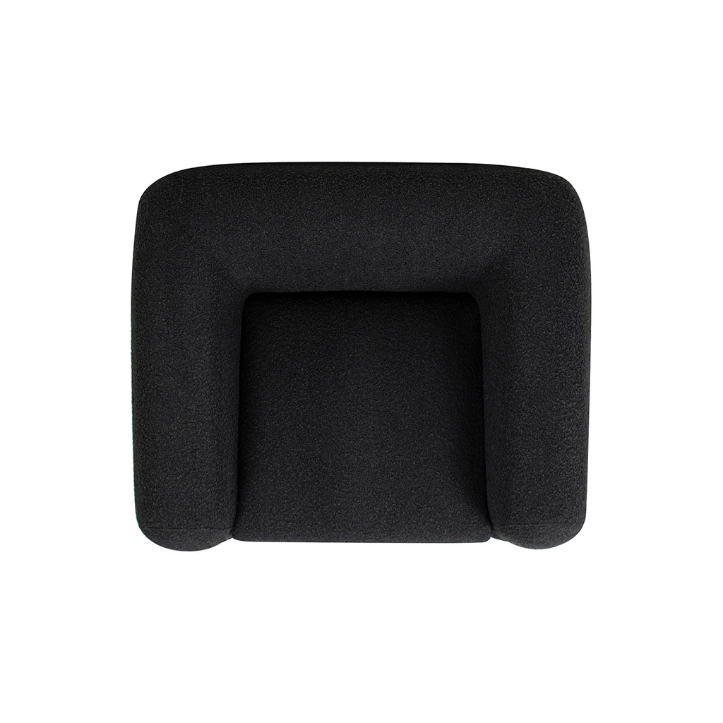 Alpine 44" Sherpa Arm Chair, Ebony