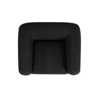 Alpine 44" Sherpa Arm Chair, Ebony