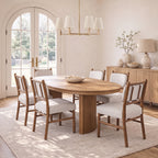 Fabric Upholstered Dining Chairs - Modern Armless Side Chairs