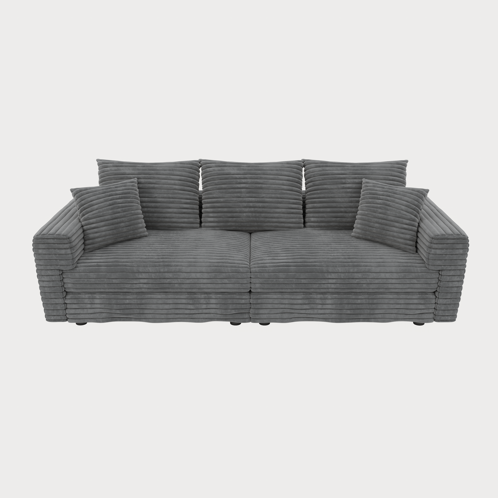 Plush Corduroy 3-Seat Sofa - Modern Design for Ultimate Comfort