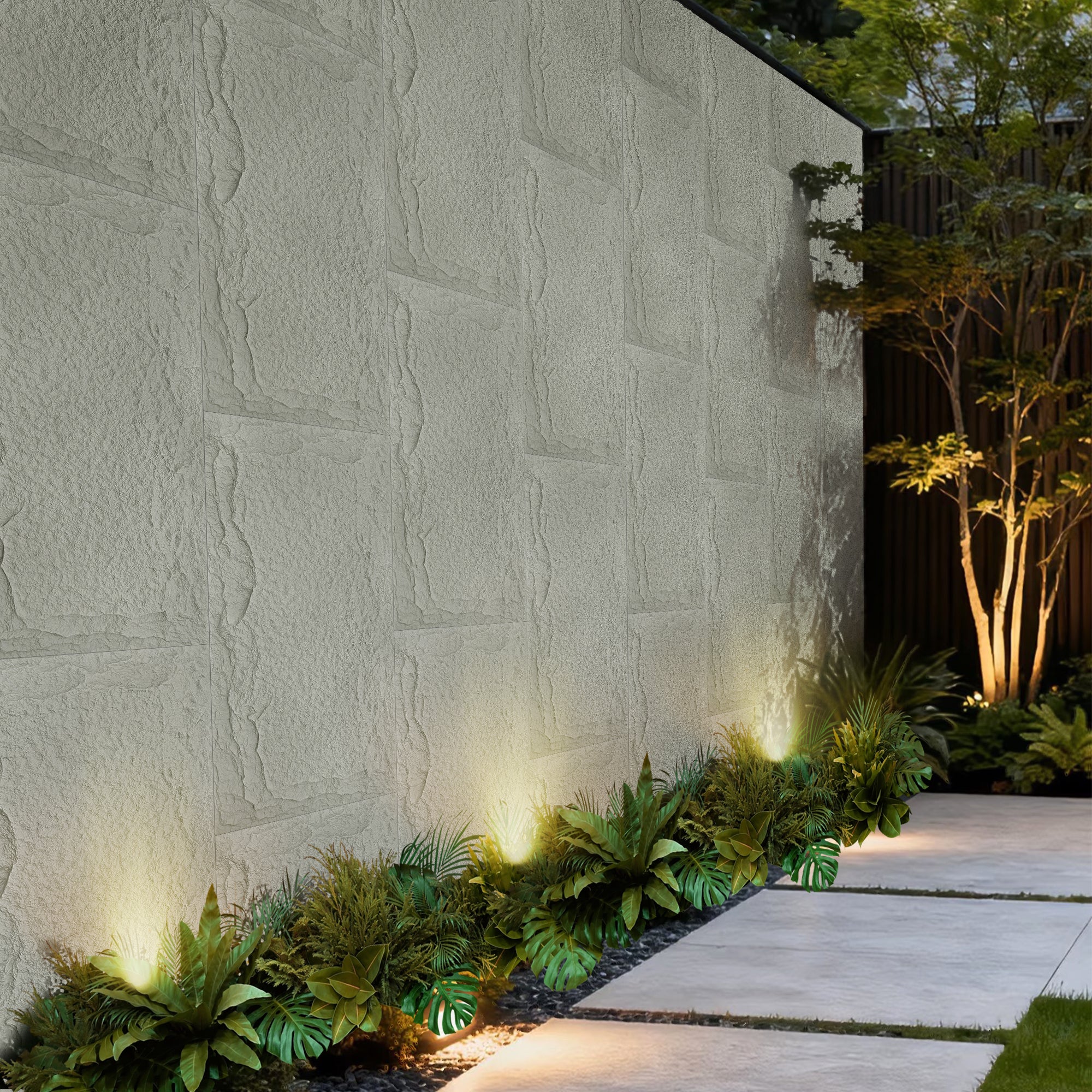 3D Faux Stone Wall Panels - 8 PCS PU Wainscoting Panel