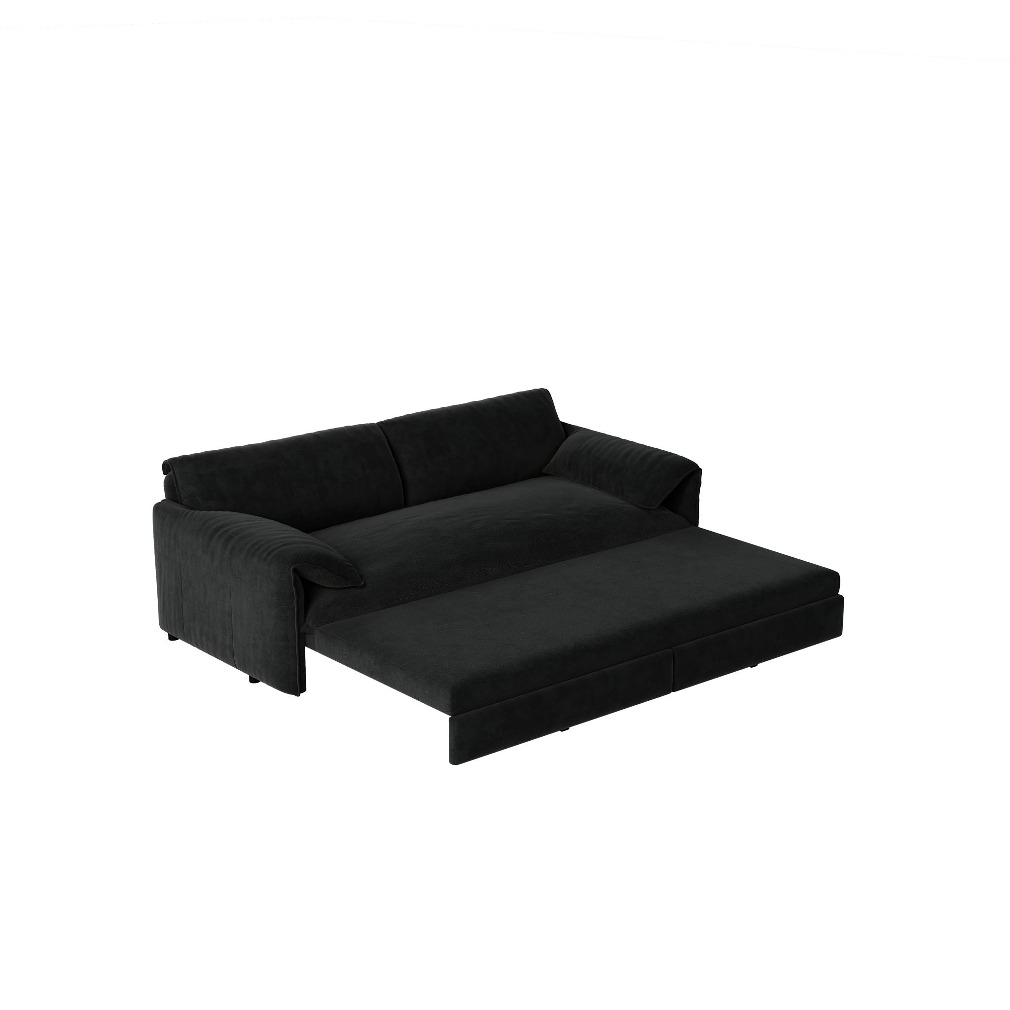 Pull Out 3-in-1 Convertible Sleeper Sofa With Side Storage