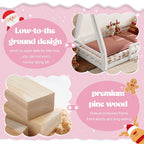 Twin Size House Floor Bed with Tent and Light