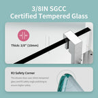 Frameless Single Sliding Soft-Close Shower Doors