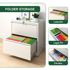 2 Drawer Lateral File Cabinet with Lock