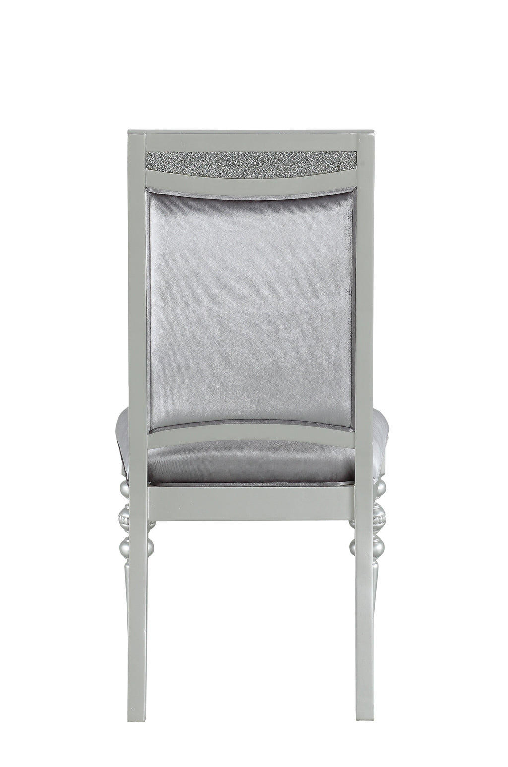 Maverick Fabric & Platinum Finish Side Chair (Set of 2)