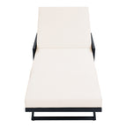 Black Iron Outdoor Chaise Lounge Set