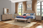 Queen Panel Bed in Unique Sand Finish