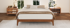 12 Inch Full Size Solid Dry Bamboo Wood Platform Bed Frame