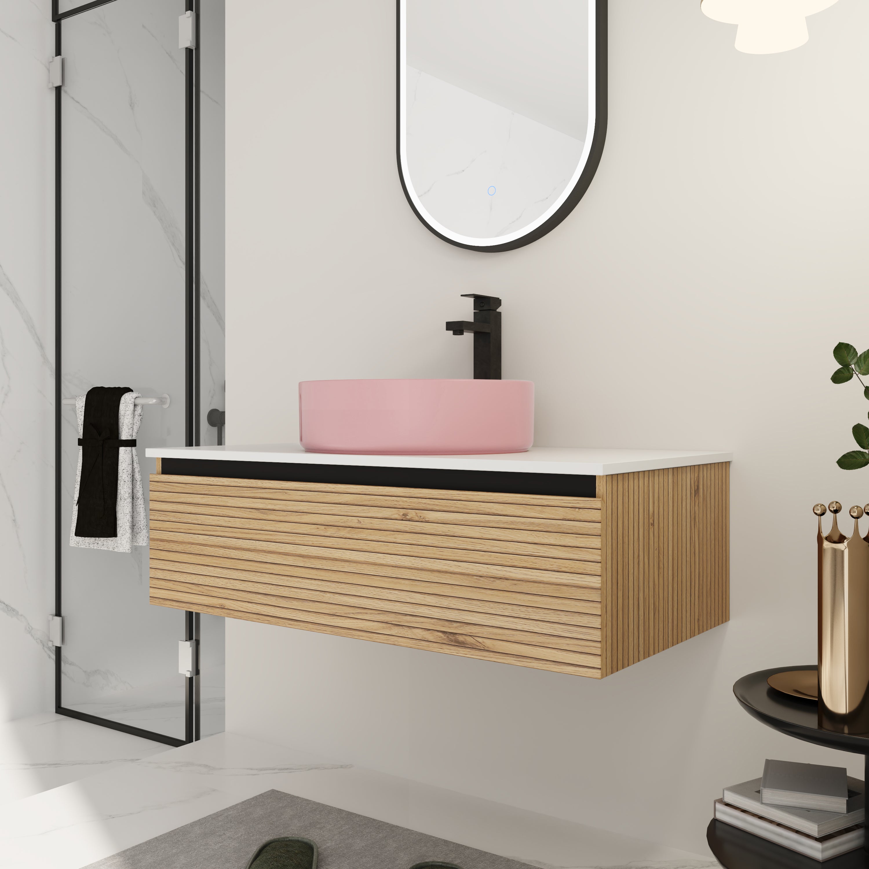 36'' Wall-Mounted Bathroom Vanity