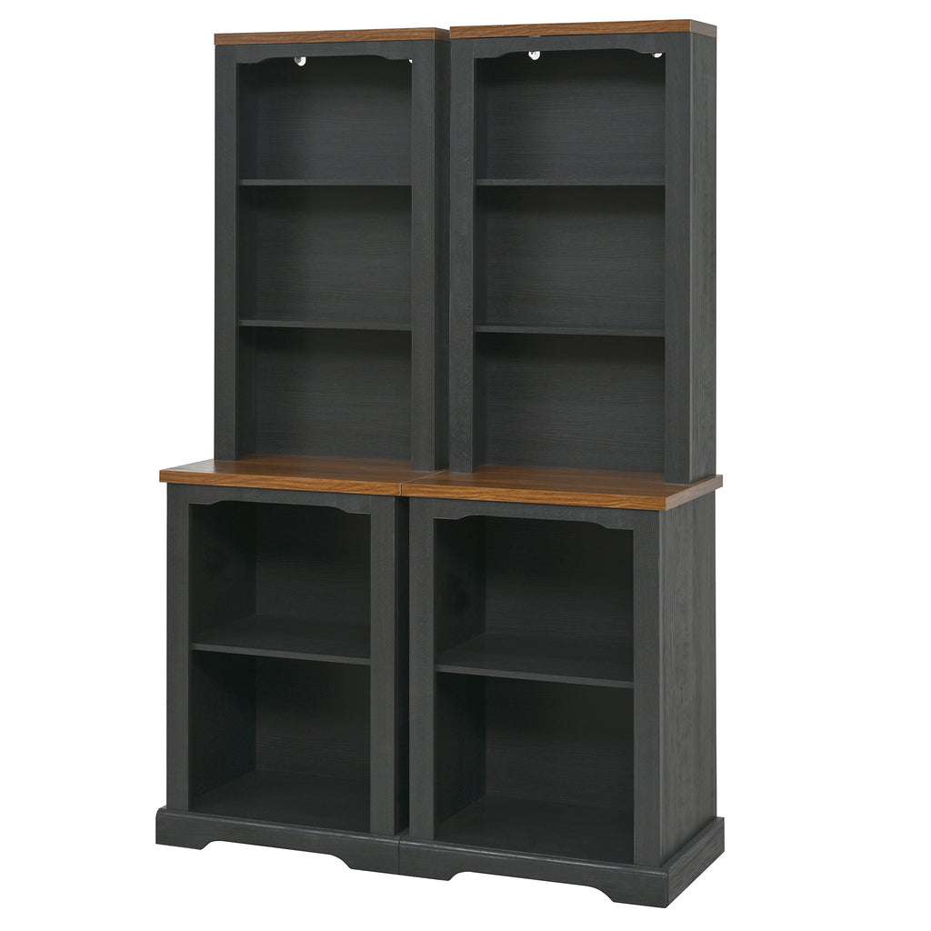 On-Trend Two-Piece Elegant Freestanding Tall Cabinet