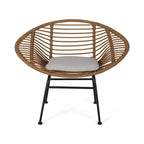 Engle Outdoor Woven Patio Chair with Cushions (Set of 2)
