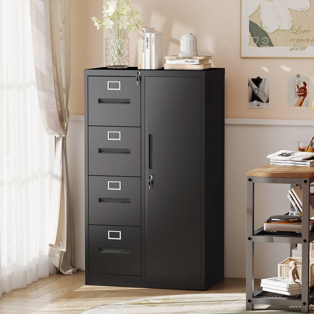Metal Storage Vertical Filing Cabinet with Lock