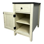 Farmhouse End Table with Charging Station