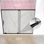 56-60" W x 72" H Semi-Frameless Sliding Shower Door