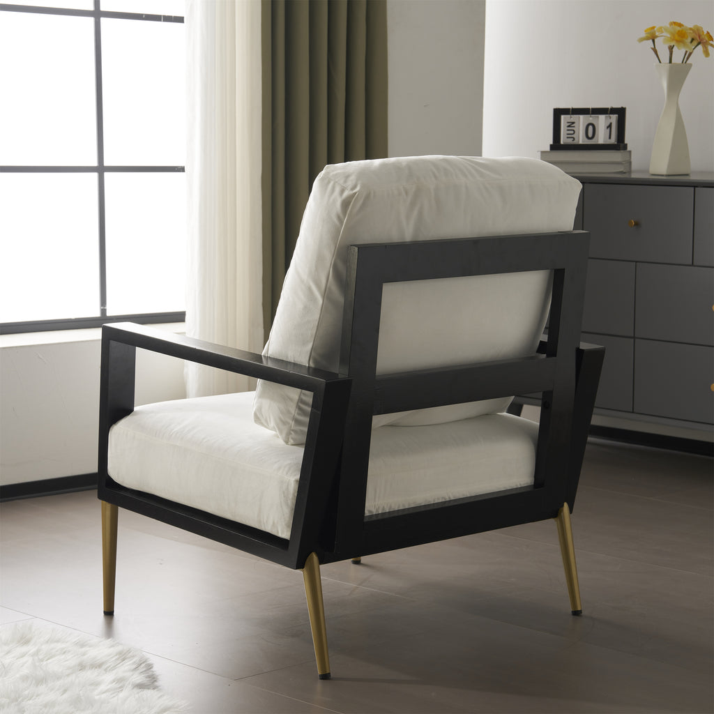Upholstered Accent Chair: Velvet Lounge Arm Chair