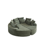 78.5-Inch Corduroy Round Oversized Recliner