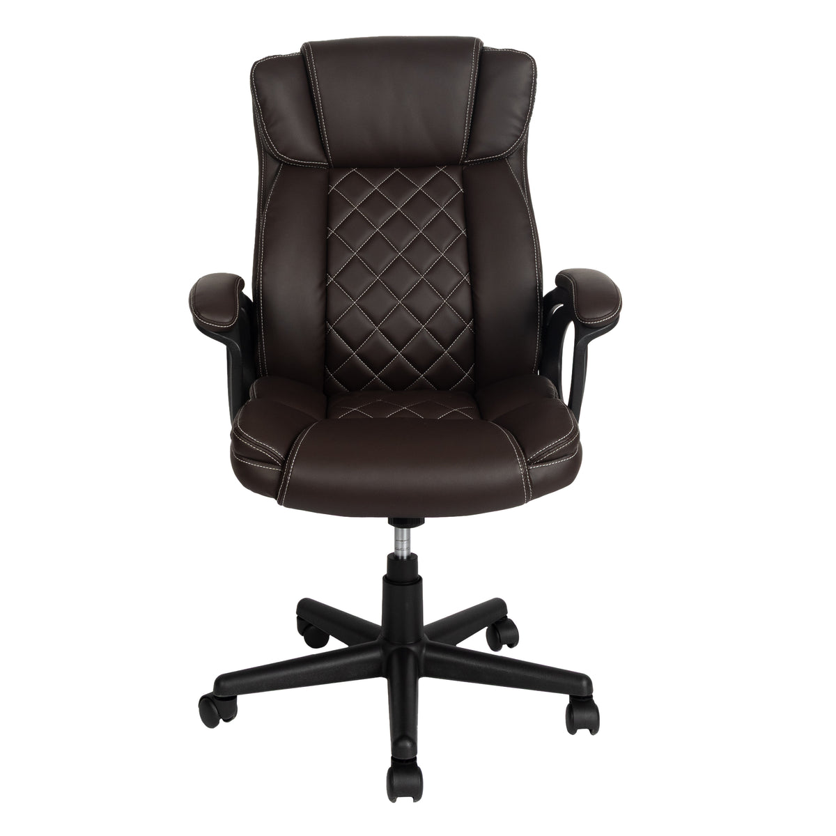 Techni Mobili Ergonomic Executive Office Chair High Back, Brown