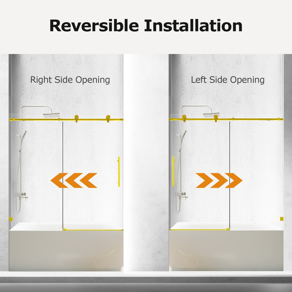 Frameless Single Sliding Soft-Close Shower Doors