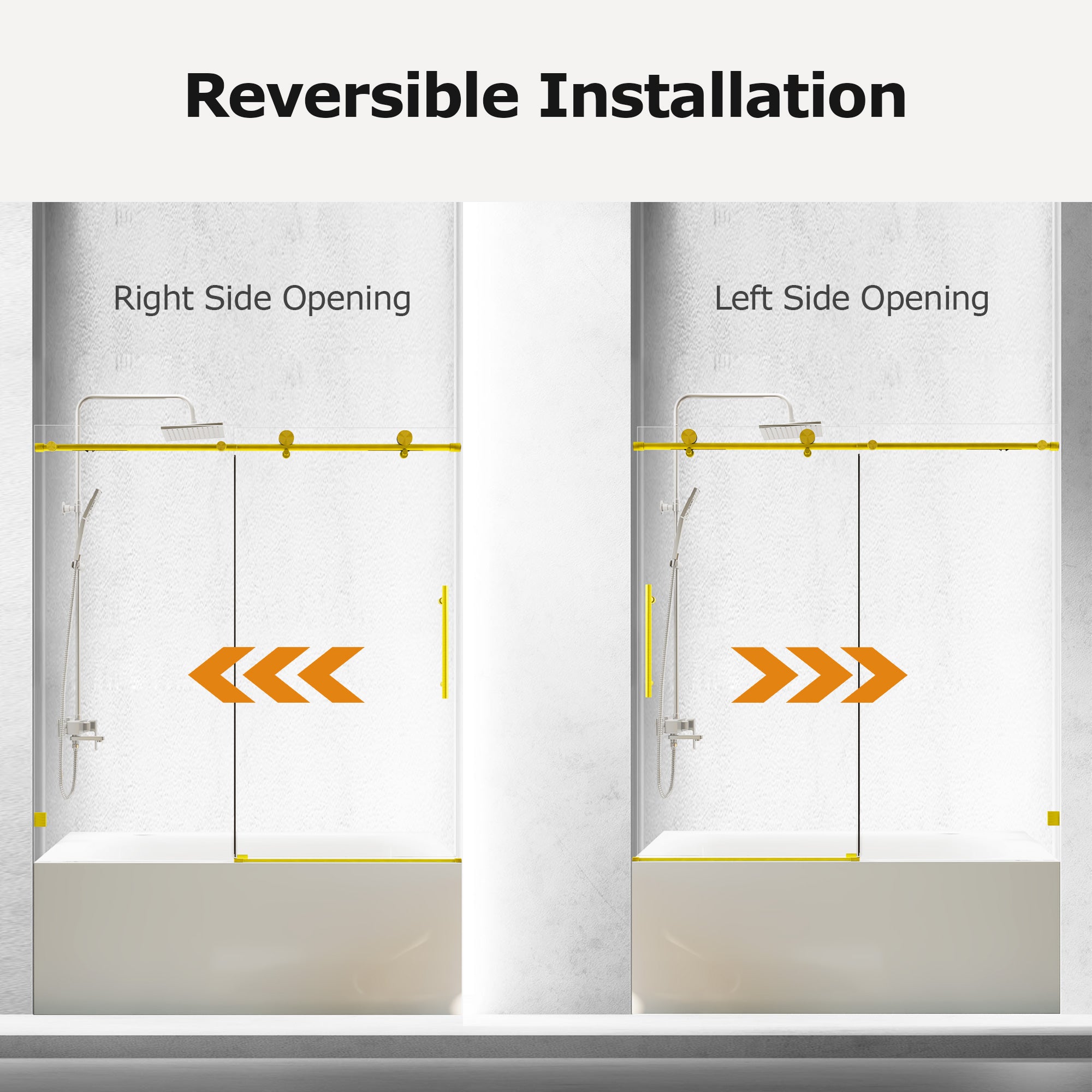 Frameless Single Sliding Soft-Close Shower Doors