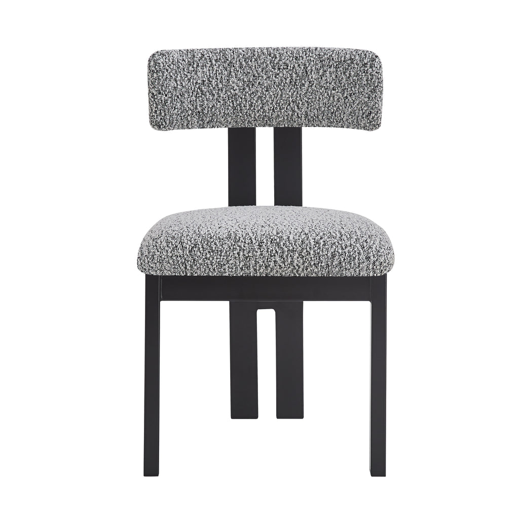 Upholstered Armless Dining Chairs With Metal Legs (Set of 2)