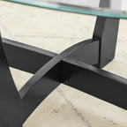 23.5 Inch Round Glass Coffee Table