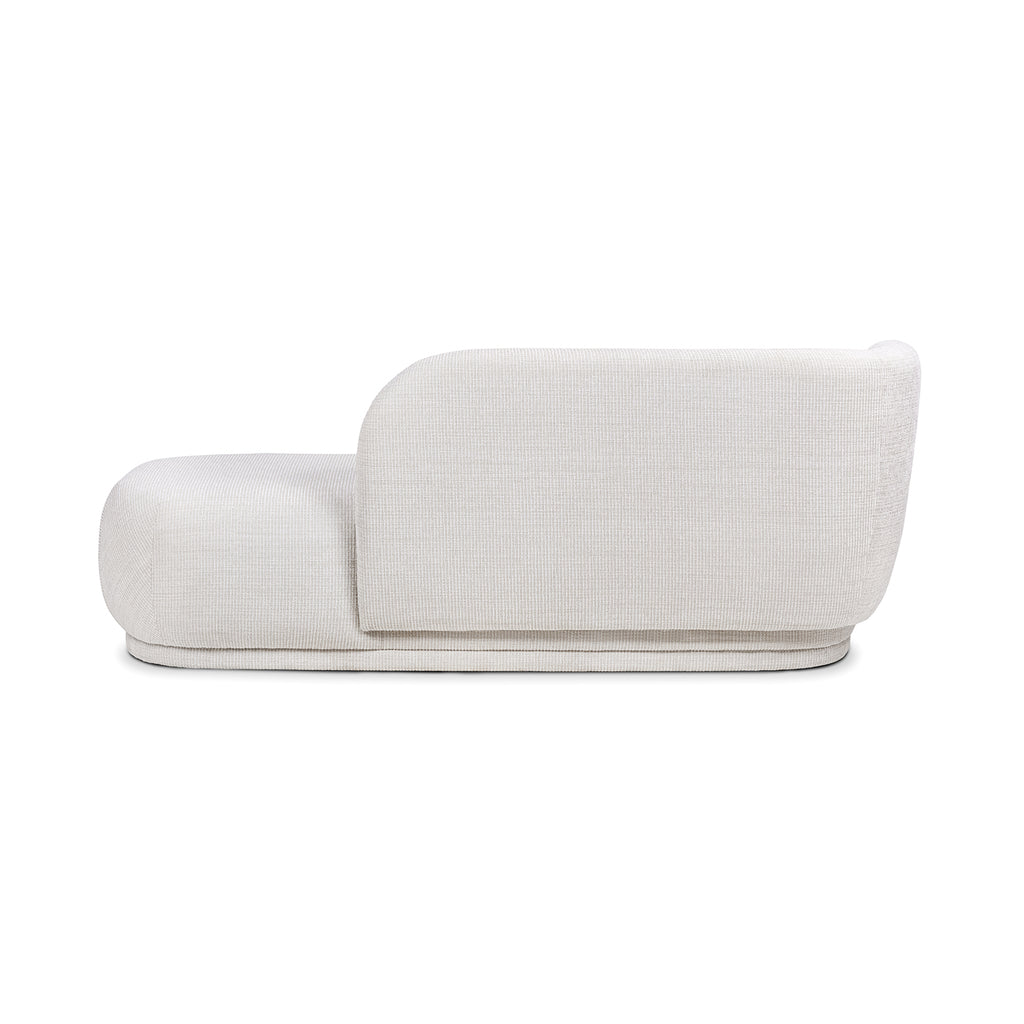 Aire 75" RAF Modern Rounded Chaise Lounge, Stone Light