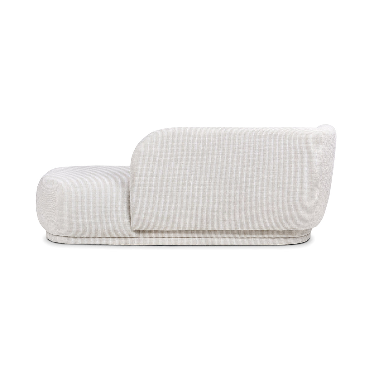 Aire 75" RAF Modern Rounded Chaise Lounge, Stone Light