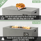 42" Propane Gas Fire Pit Table