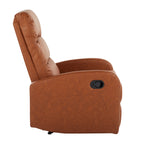 Contemporary Recliner Chair in Camel Faux Leather