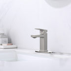 Brushed Nickel Single Handle Bathroom Faucet