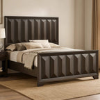 Espresso 1pc Eastern King Size Bed Panel Headboard