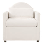 Beige Pet Friendly Accent Chair with Hidden Pet Nook