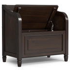 Connaught 30 Inch Wide Solid Wood Small Entryway Storage Bench