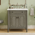 30 Inches Vintage Bathroom Vanity with Sink