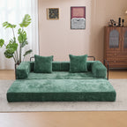 Convertible Floor Couch Sofa Bed - Dark Green