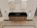 60 Inch Wall-Mounted Bathroom Vanity with Sink