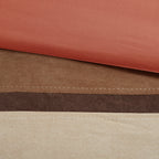 7 Piece Faux Suede Comforter Set Coral Queen