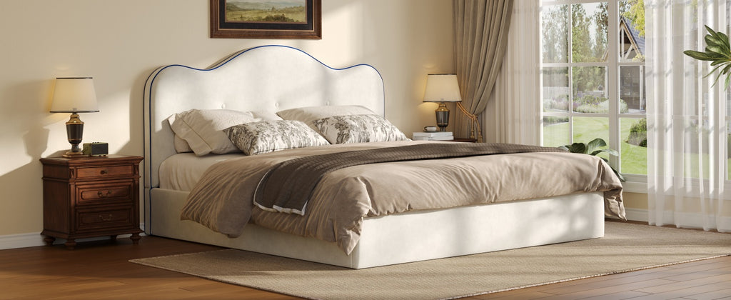 Queen Size Upholstered Platform Bed