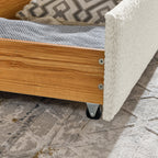 Daybed with Trundle Upholstered Tufted Sofa Bed