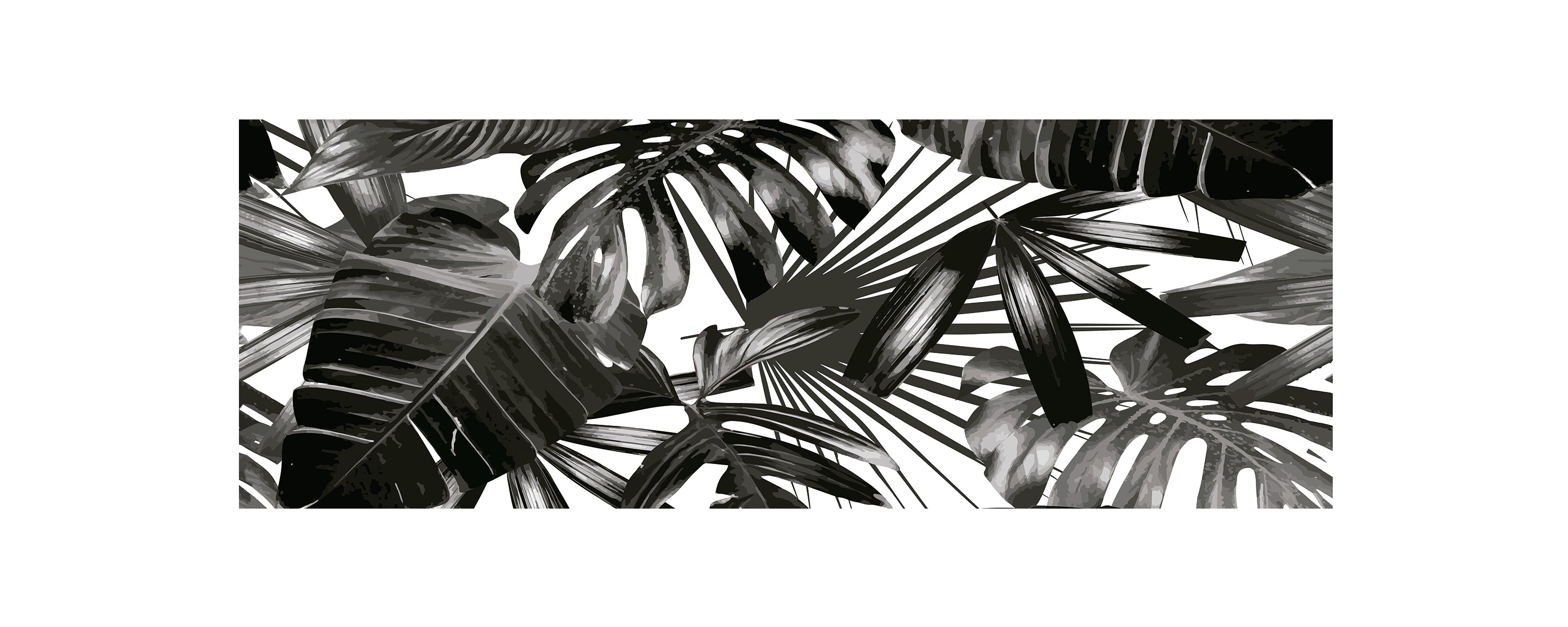 Black Leaves 19.6 in. x 55 in. Anti-Fatigue Kitchen Runner Mat