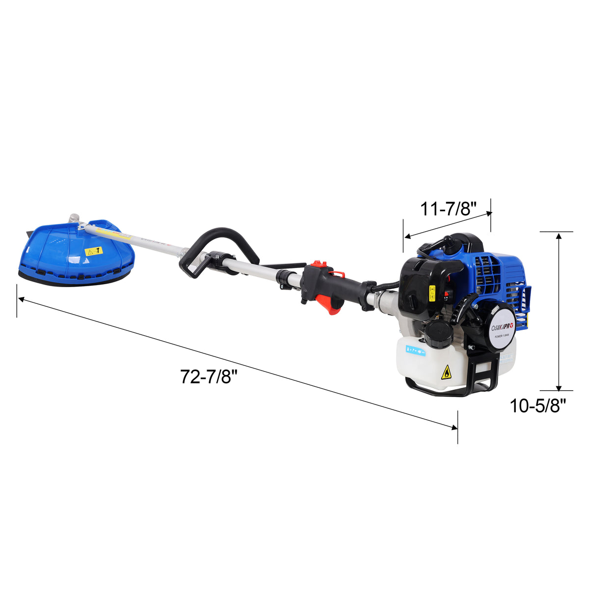 OSAKAPRO 33cc Gas Powered 3-in-1 String Trimmer with Steel and TCT Blades, Blue