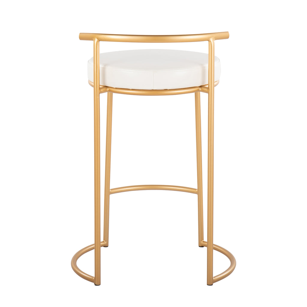 Round 26" Contemporary Fixed-Height Counter Stool