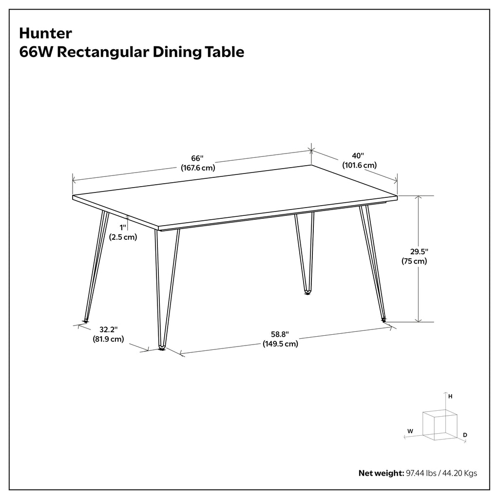 Hunter Dining Table in Umber