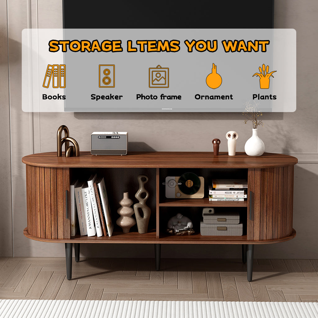 47" Modern TV Stand with Storage Compartment