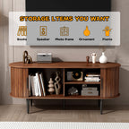 47" Modern TV Stand with Storage Compartment