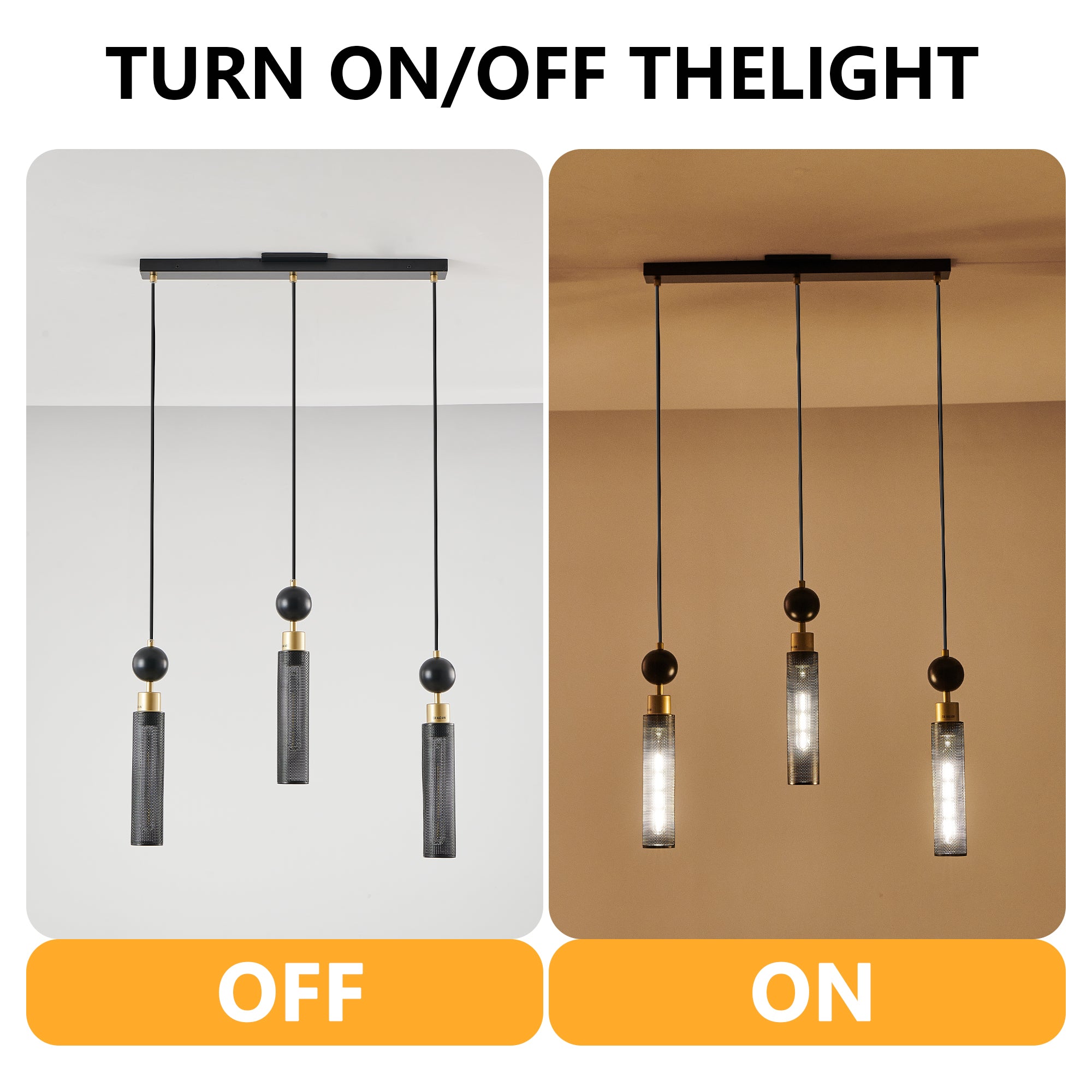 Modern 3-Light Pendant Chandelier